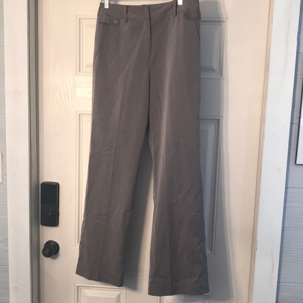 Gray Pin Strip Pants